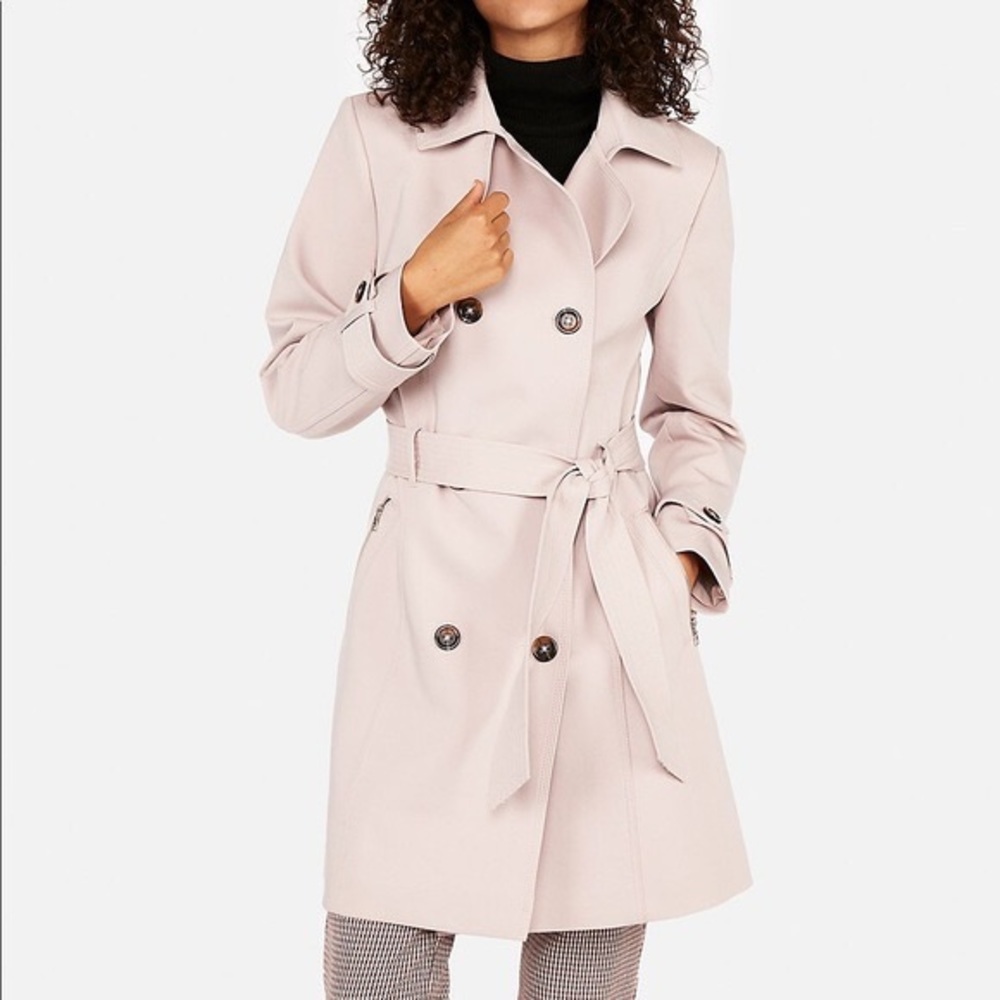 Express Classic Double Breasted Trench Coat